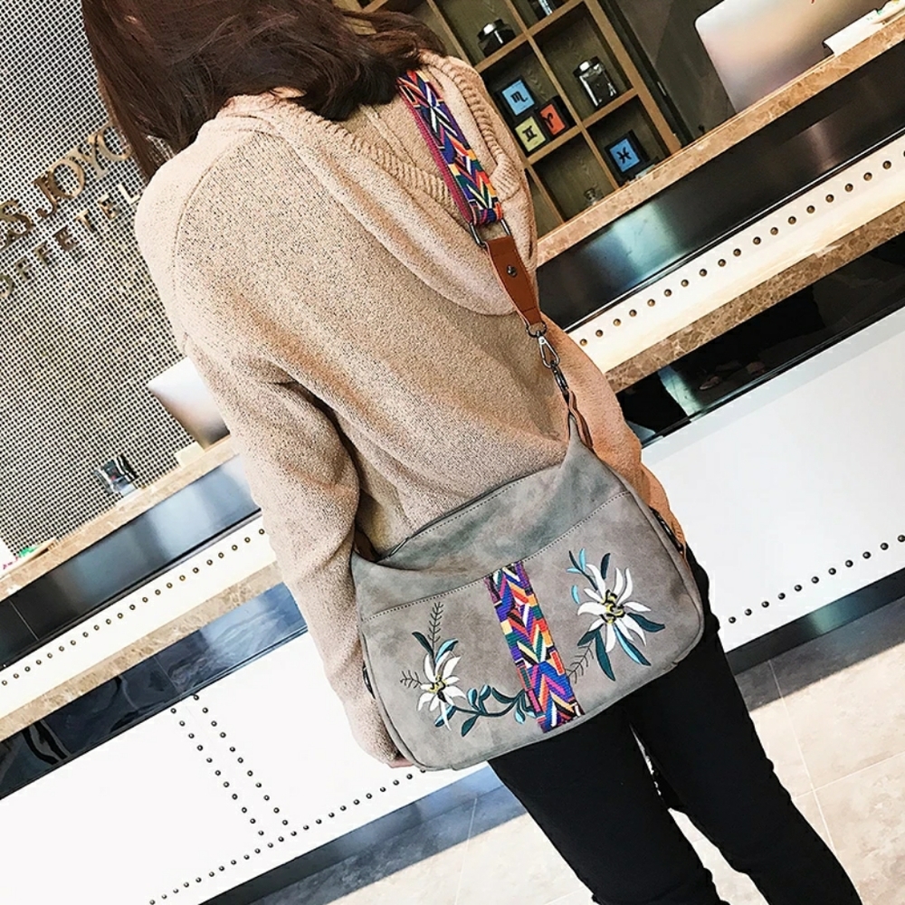 ⚘GRAY Vegan Leather Crossbody B… - Picture 3 of 8